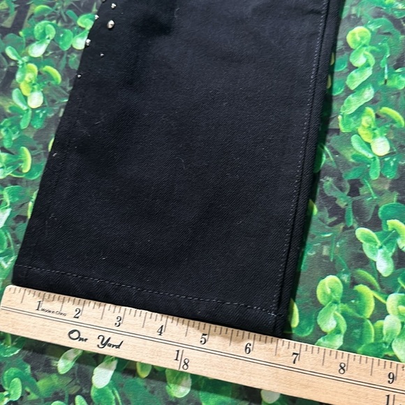 AG The Isabella Black High-Rise Straight Studded Jeans size 26 NEW - Picture 11 of 16